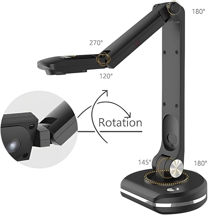 V500S 8MP Visual Presenter Web Camera by JoyUsing Online Webcam 30fps Learning &amp Teaching A3 Book &amp Document Scanner USB Plug and Play