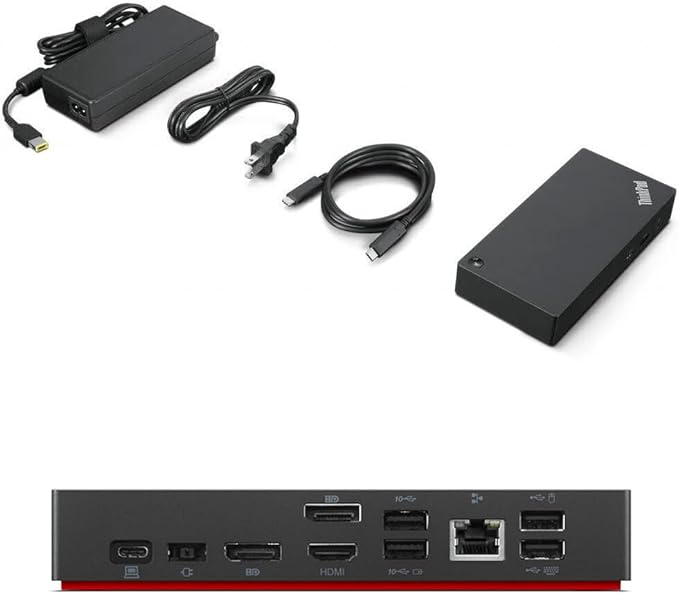 Lenovo ThinkVision T24i 24-inch 1920 x 1080 LED FHD LCD 2-Pack Bundle with HDMI DisplayPort USB Hub Dual Monitor Stand ThinkPad USB-C Dock MK540 Wireless Keyboard and Mouse Gel Wrist Pad