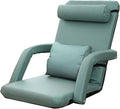 GIZNXBA Floor Chair with Adjustable Back Support Multi-Angle Floor Seating Reading Chair Floor Gaming Chair Meditation Chair Couch Recliner Gaming Floor Chairs(/Green)