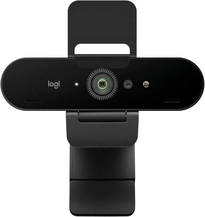Logitech Brio 4K Webcam Video Calling Noise-Cancelling mic HD Auto Light Correction Wide Field of View Windows Hello Works with Microsoft Teams Zoom Google Meet PC/Mac/Laptop/MacBook/Tablet