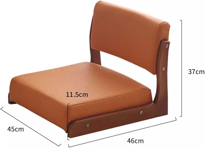 ELEFOCUS Portable Japanese Legless Chair Tatami Chair Accent Furniture Meditation Floor Chair Living Room Chair Floor Seat(OrangeStyle1)