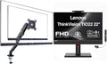 Lenovo ThinkVision 22 FHD IPS Monitor with 4ms Response Time Anti-Glare VESA Mount (100 x 100mm) Adjustable Height Tilt Swivel Pivot HDMI w/DKZ Hub &amp ErgoFlexy Single Mount Arm