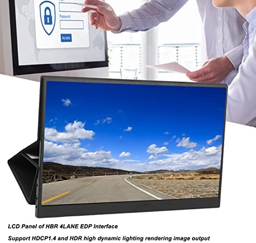KIMISS 17.3in Portable Monitor Monitor Type C Monitor for Mobile Phone Computer Electronic Sports Expansion Screen PM 1731M 100‑240V