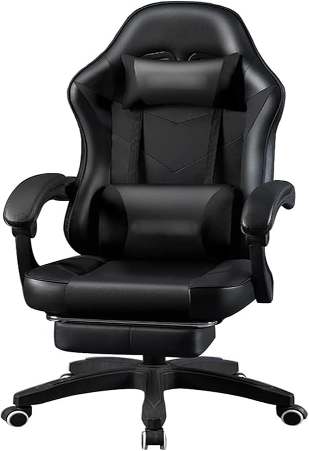 Chair Swivel Chair Gaming Chair Footrest Cool Stitching Color Ergonomics Gamer Chair 145° Comfortable Reclining Racing Chair Silla Gamer Load Bearing 140Kg/308.6Lbs