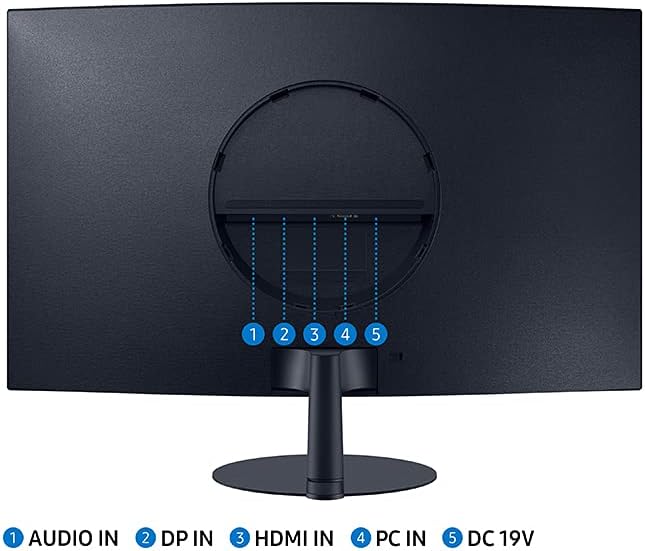 Samsung T550 Series 27-Inch FHD 1080p Computer Monitor 75Hz Curved Built-in Speakers HDMI Display Port FreeSync (LC27T550FDNXZA)