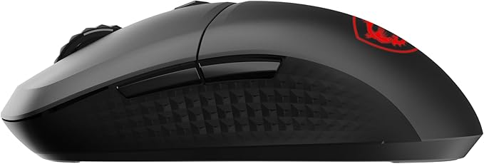 MSI Versa 300 Wireless Gaming Mouse - 8000 DPI Optical Sensor 1000 Hz Polling Rate Symmetrical 30M+ Click Kailh Micro Switches 6 Buttons 50-Hour Battery 1ms Latency RGB 60g - Wired/Wireless