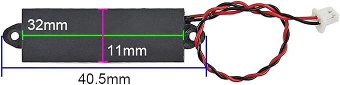 2PCS Speaker 0916 Side-Sounding Small Speaker 0.5W 8Ohm for Computer Voice Broadcasting 32.1 * 10.7 * 5.45mm