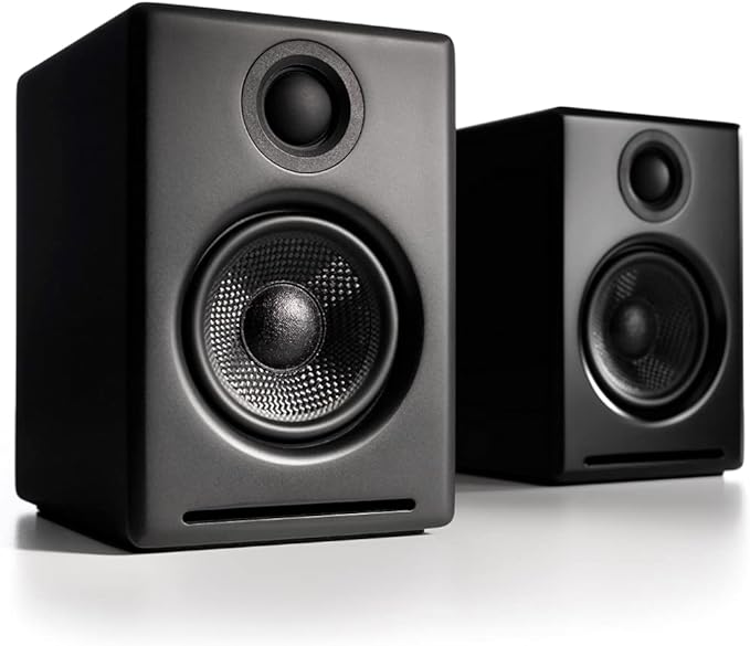 Audioengine A2 Black Computer Speakers with S6 Subwoofer and DS1M Stands