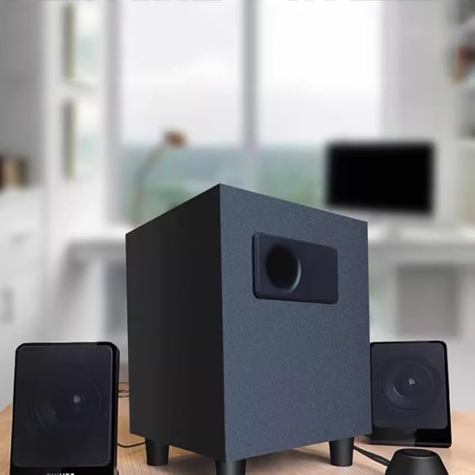 JSEIAJB Desktop Computer Subwoofer Sound Laptop Home 2.1 Desktop Heavy Bass Speaker Computer Sound