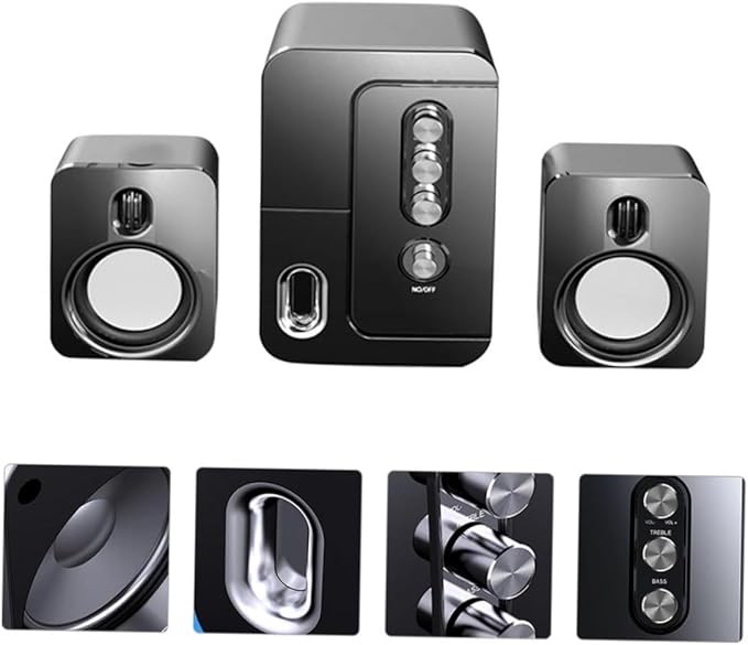 ARTIBETTER USB Computer Speakers Desktop Loudspeaker Box with 3D Surround Sound and Deep Bass Portable Music Speaker for Laptop and Home Office Black