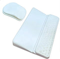 Keyboard Wrist Rest -Ergonomic Mouse Pad- with Carpal Tunnel Pain Relief Massage Bumps and Full Memory Gel Design - Ideal Frequent Computer (White)