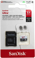 Sandisk Ultra 64GB Micro-SD + SD Adp. 100MB/s