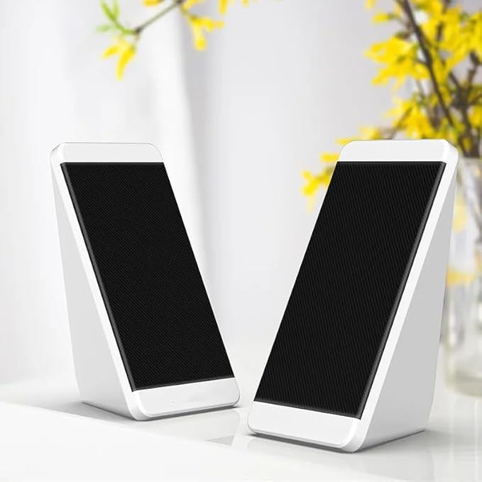 Wired Computer Speakers PC Elevation Angle Horns Volume Control for Desktop Bass Notebook Smartphone