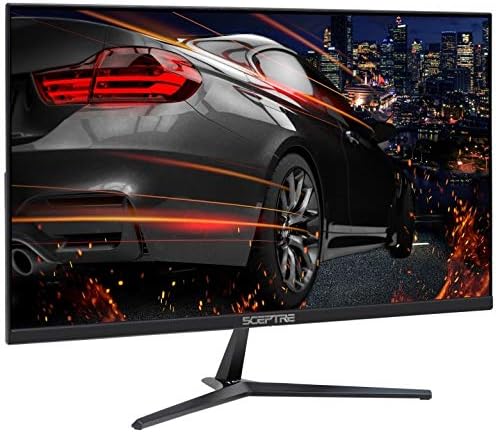 Sceptre E255B-1658A 25 FHD 1080p 165Hz 144Hz 1ms AMD FreeSync gaming LED Monitor 2x HDMI 2.0 1x DisplayPort RTS FPS Build-in Speakers Machine Black Metallic Black