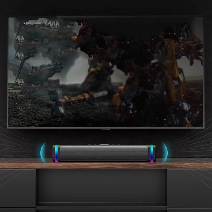 Computer Speaker with Microphone Integrated Desktop Home Laptop Speaker Wired Overweight Bass