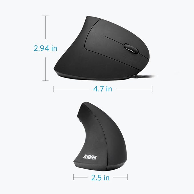Anker 2.4G Wireless Vertical Ergonomic Optical Mouse&ampAnker Ergonomic Optical USB Wired Vertical Mouse