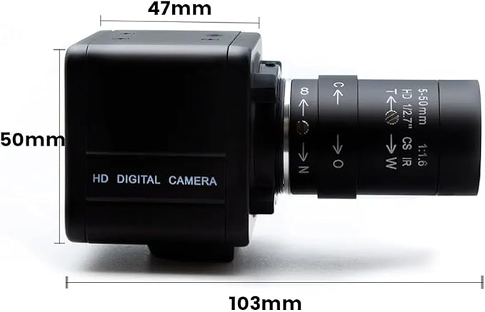 Mini Manual Zoom 3 4 5 8MP IP Camera 5 mm 6 mm Lens Metal Industrial Inspection Security Camera Video Surveillance
