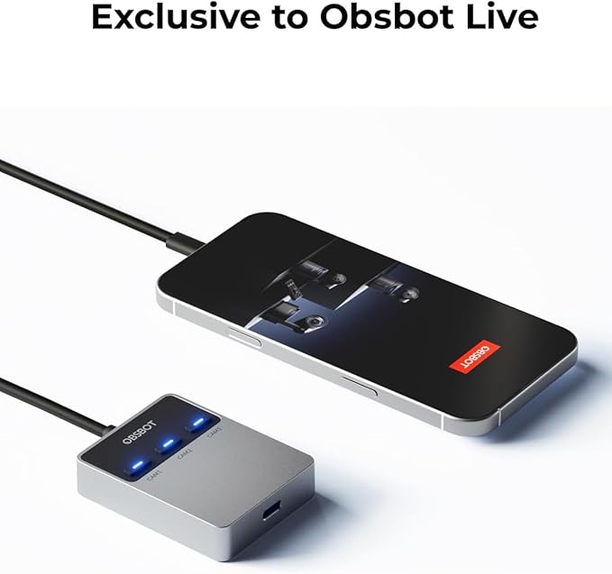 OBSBOT Wireless Multi-Cam Connector Compatible for Tail 2 Tail Air Smartphones &amp Tablets with USB-C Interface