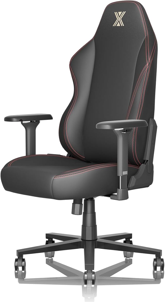 PC Gaming Chair Ergonomic Office Chair Desk Chair with Lumbar Support Flip Up Arms Headrest PU Leather Executive High Back Computer Chair for Adults Women Men (PU Black)