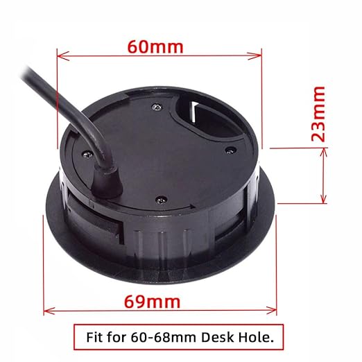 ChenYang USB 3.0 Flush Mount Desktop HUB3 USB 3.0 Port HUB Grommet Hole 2.36(60mm) with SD/TF Card Reader Port