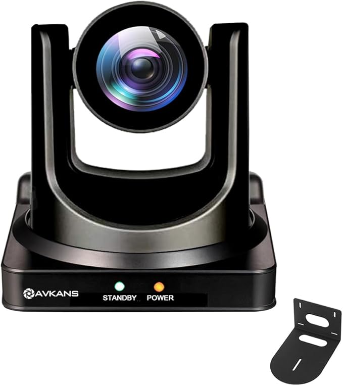 AVKANS NDI PTZ Camera AI-Base Auto Frame Tracking Camera 20X Zoom HDMI PTZ with SDI USB POE for Church House of Worship Live Streaming and Recording (NDI License Included)