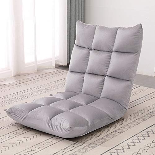 ELEFOCUS Foldable Meditation Chair Removable and Washable Small Apartment Folding Sofa 5 Speed Adjustment(Grey)