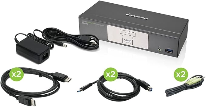 IOGEAR 2-Port 4K UHD DisplayPort KVMP Switch with USB 3.0 Hub (TAA Compliant)