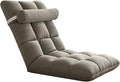 Fodalob Lazy Sofa Floor Chair 5 Gears Adjustable High Back Support Gaming Floor Chair for Adult Linen Fabric Lazy Chair Comfy for Reading Meditating
