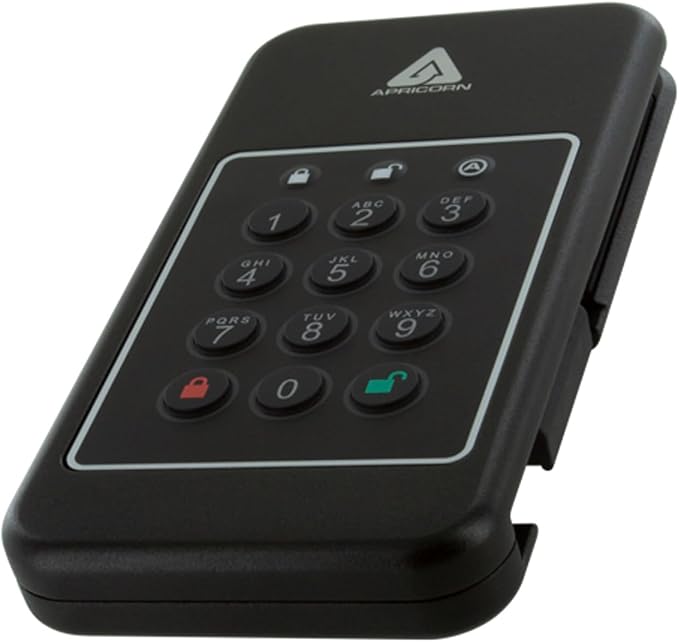 Apricorn 2TB Aegis NVX – Ultra High Speed NVMe 10Gbps USB Type C Hardware-Encrypted Drive (ANVX-2TB)