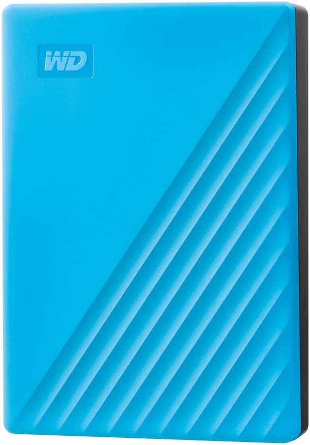 WD 4TB My Passport Portable External Hard Drive Blue backup software with defense against ransomware and password protection USB 3.1/USB 3.0 compatible - WDBPKJ0040BBL-WESN