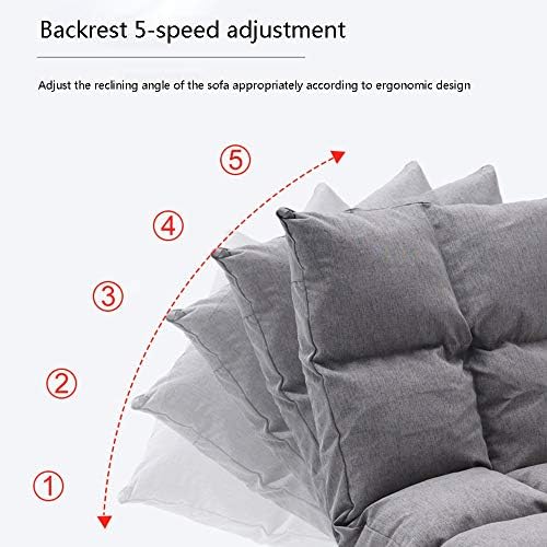 BTZHY Floor Chair Floor Chair Computer Chair Bed with Backrest Removable and Washable Lazy Leisure Sofa 5 Speed Adjustment Folding Floor Chair for Bedroom Bay Window (Color : Yellow)