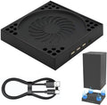 Cooling Fan for Xbox Series XDesktop Cooling Stand Built-in 2 Turbo Fans with Adjustable air Speed 3 USB Ports USB-C Cable Included