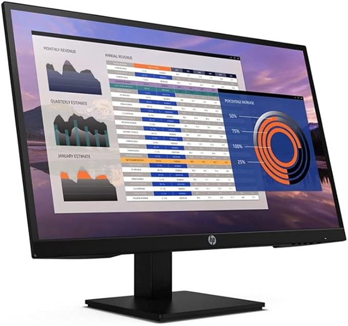 HP P27h 27-Inch G4 FHD (1920 x 1080) IPS Display Monitor 5ms 75hz Refresh Rate with DP HDMI VGA Inbuilt Speaker Low Blue Light Mode Vesa Mount Height Adjustable Mercury-Free Display