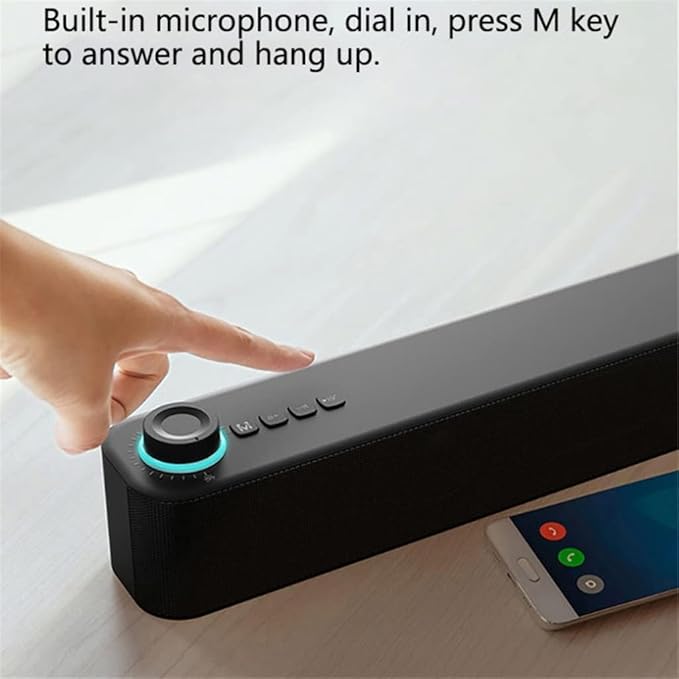Computer Speakers for Desktop Computer Speakers Speaker Surround Sound Subwoofer for Computer PC Laptop USB Wired Dual Music Player Mini Soundbar(OneColor)