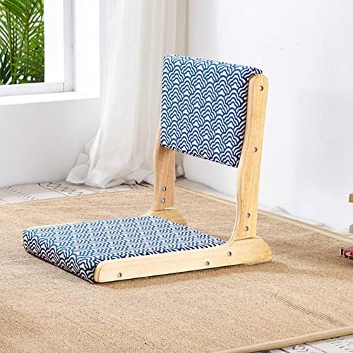 BTZHY Floor Chair Japanese Floor Chair Portable Folding Meditation Floor Chair Legless Lazy Chair Made of Solid Wood with Tatami Floor Chair with Backrest for Meditation