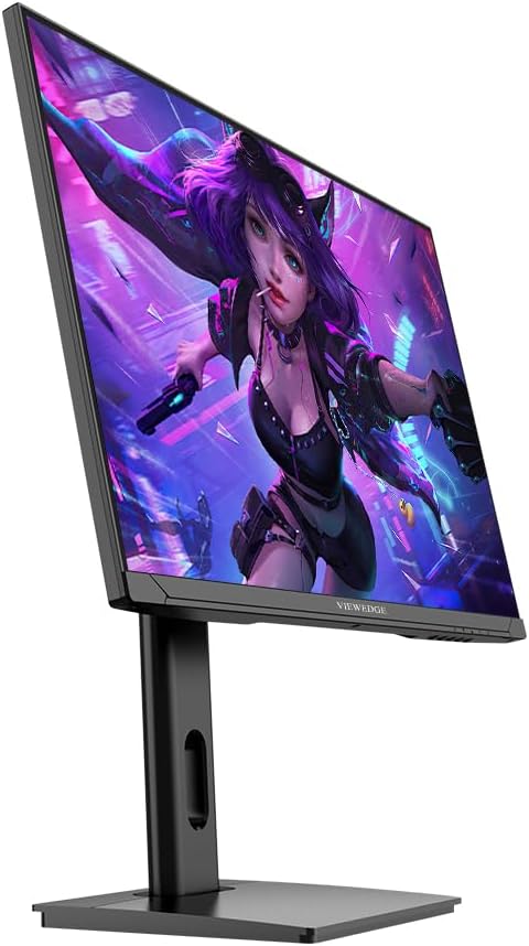 Viewedge 27 inch Gaming Monitor QHD (2560x1440p) 240Hz Computer Monitor 1ms HDR10 IPS DisplayPort HDMI 2K Vertical Monitor Wall Mountable Built-in Speakers