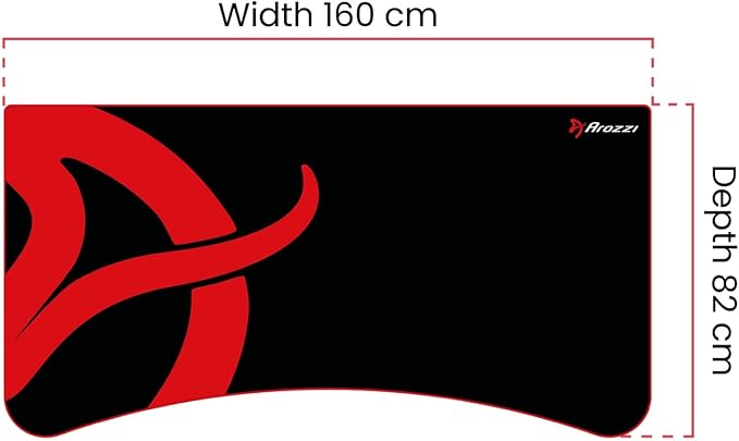 Arozzi Arena Gaming Desk Mat Full Surface Custom DeskPad Interchangeable Water Resistant &amp Washable Computer Desk Mouse Pad with Stitched Edges (Black)