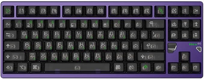 ATK Hex80 Gaming Keyboard Wired Magnetic HE Keyboard Purple Rapid Trigger Hole Effect Switch 8 KHz Polling Rate CNC Shaved Aluminum Case Genuine Product