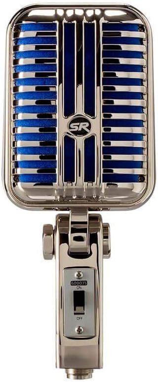 Monoprice Memphis Blue Classic Dynamic Microphone - Unidirectional Retro-Style with Pop-Free On/Off Switch and Protective Case - Stage Right Series