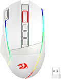 Redragon M991 Wireless Gaming Mouse 26000 DPI 3-Mode Gamer Mice w/Rapid Fire Key 9 Macro Buttons Powerful Capacity and RGB Backlight for PC/Mac/Laptop White