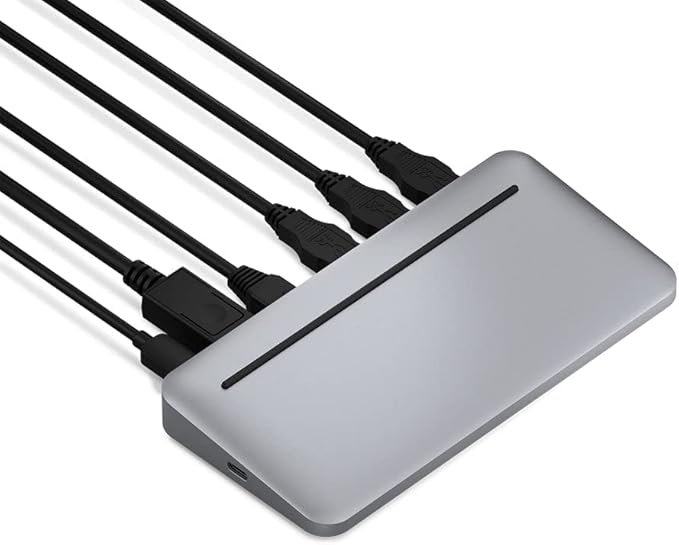 Brydge Stone II USB Hub Docking Station | Compatible with MacOS &amp Windows | Single 4K Display. HDMI Output. USB-C Speeds. 7 Ports | (Space Grey) BRYSTONE2