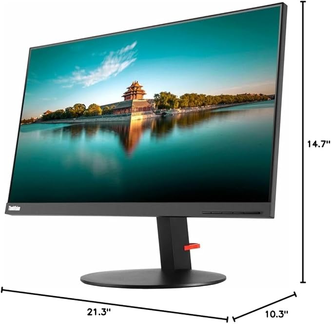 Lenovo - Open Source ThinkVision P24h-10 23.8 WQHD LED LED Monitor - Glossy Black
