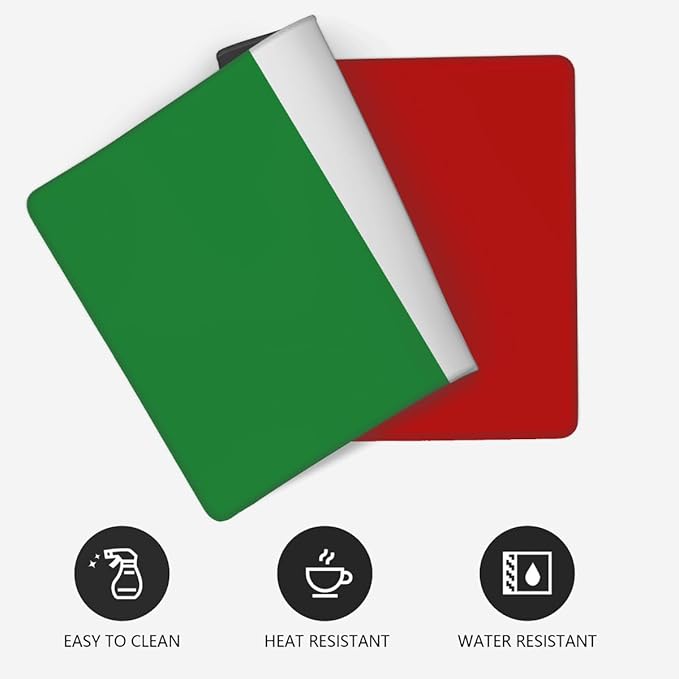 Large Mouse Mat Italian Flag Design Computer Mousepad with Non-Slip Rubber Base Waterproof Mouse Pad Desktop Keyboard Pad for GamerHome School Laptop Office Accessories35.4x15.7 in