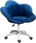 Adjustable Office Computer Chair with Armrest Small Apartment Computer Chair for Student Dormitory Study Makeup Chairs Home Rotating Writing Office Chair(Blue)