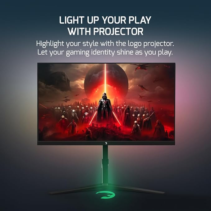 GAMEPOWER Rapid 27 inch Gaming Monitor 360Hz 1ms 1080P Flat IPS HDR10 Height/Tilt/Swivel/Pivot Adjustable RGB Anti-Glare Display HDMI/DP/USB FreeSync G-Sync 350 cd/m² Bright LEDs Laser Logo