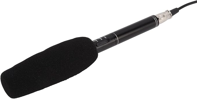 Sensitivity Microphone for Meetings and Interviews Wide Frequency Response Black Metal