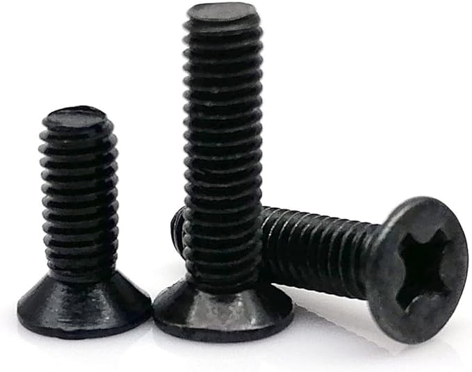 UAMOU 50pcs M1.4 to M2.5 Small Micro Tiny Mini Bolt Screw for Electronics Laptop Tablet Computer Phone Camera Toys Car Printer Repair Fix Cheerfully (Color : Black Carbon Steel Size : 8MM_M2.5)