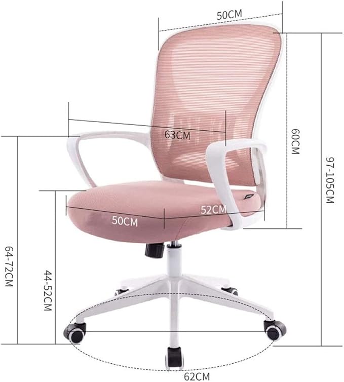 Office Chair Gaming Chair Computer Chair Nylon Mesh Five-Star Feet Mesh Chair Ergonomic Adjustable Office Chair Gaming Chairs for Office Staff ChairComfortable Lumbar Support