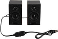 USB Wired PC Speakers HiFi Desktop Speakers with Bass and Volume 35mm. Plug and Play Computer Speakers for Laptops TVs Phones 2 x 3W ABS Sound System with