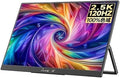 Portable Laptop Monitor 2.5K 16-inch 120Hz Portable Display for Laptops Mobile Phones and Extended Secondary Screens Gaming Display